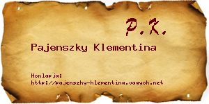 Pajenszky Klementina névjegykártya